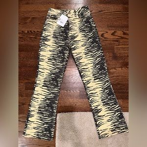 NWT Ganni Zebra Print Jeans